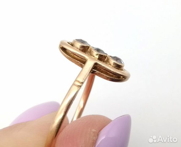 Кольцо 583 пробы с Головой Рабочего Александриты