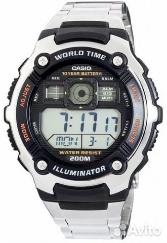 Новые мужские часы Casio Illuminator AE-2000WD-1A Новые мужские часы Casio Illuminator AE-2000WD-1A