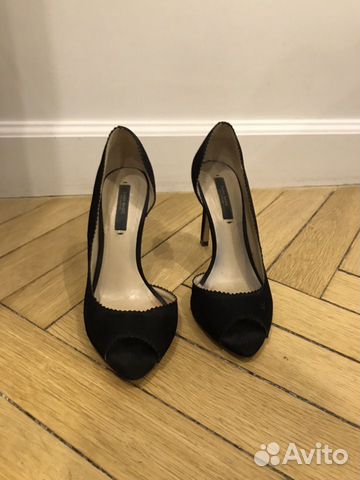 Чёрные туфли с открытым носом Zara