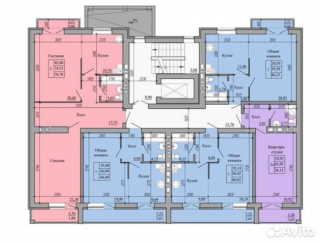 1-к квартира, 40 м², 7/9 эт.