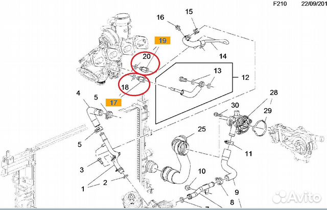 Трубки турбины 1.4 Астра Мерива Круз Трубки турбины 1.4 Астра Мерива Круз
