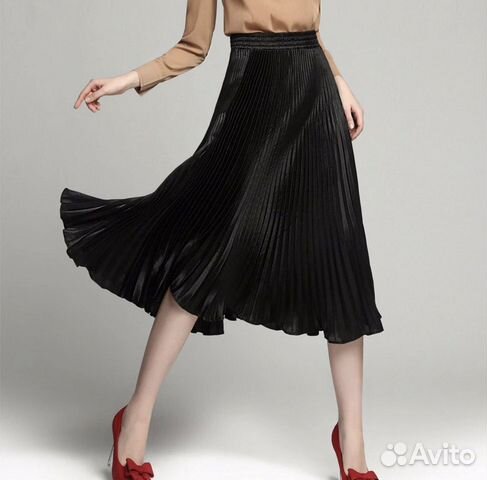 Юбка черная гофре Юбка черная гофре