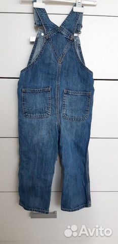 Комбинезон джинсовый GAP 92 р. + Штаны трикотажные Комбинезон джинсовый GAP 92 р. + Штаны трикотажные