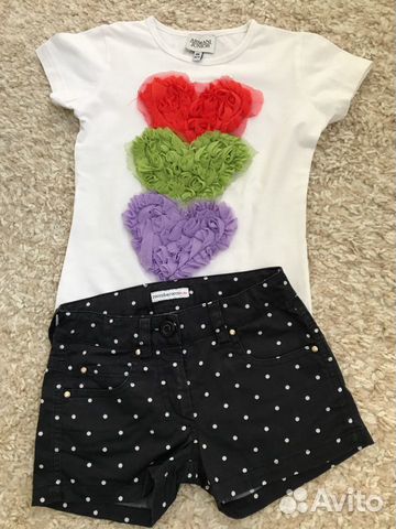 Футболка Armani junior + шорты roccobarocco kids Футболка Armani junior + шорты roccobarocco kids