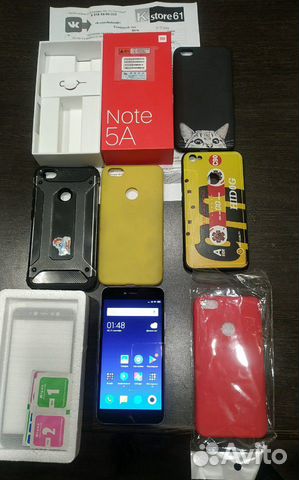 Xiaomi Redmi Note 5A + чехлы + стекло Xiaomi Redmi Note 5A + чехлы + стекло
