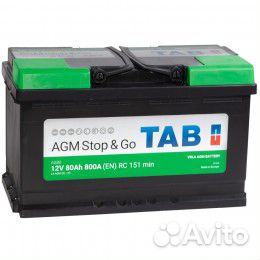 Аккумулятор TAB AGM Start-Stop 80 Ач Аккумулятор TAB AGM Start-Stop 80 Ач
