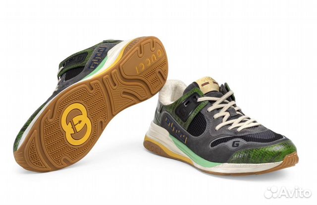 Gucci UltraPace Mixed-Material Sneaker Green Gucci UltraPace Mixed-Material Sneaker Green