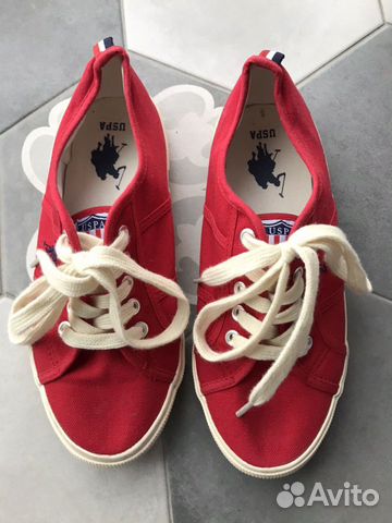 Кеды Us polo assn красные, размер 37 Кеды Us polo assn красные, размер 37
