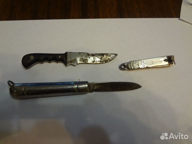 Складные ножи, бритвы времён СССР
