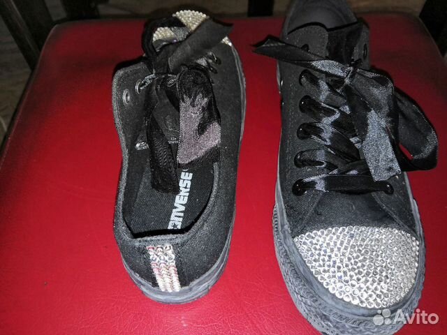 Converse.кеды со стразами
