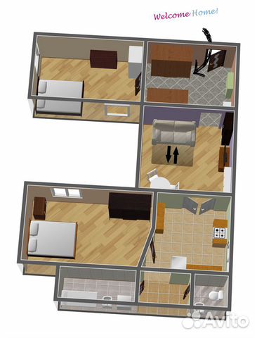 3-к квартира, 80 м², 3/5 эт.