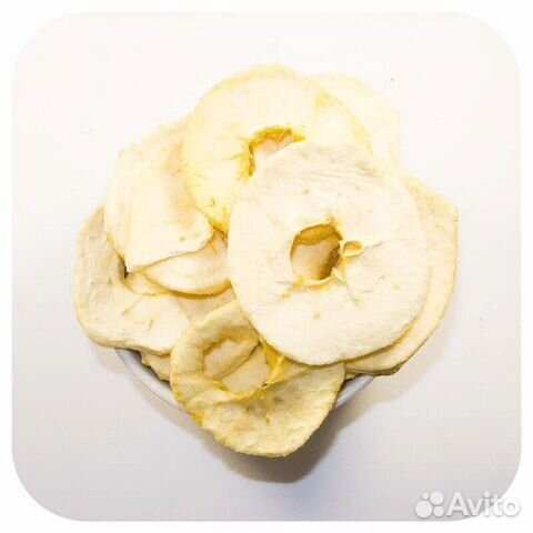 Яблоко желтое сушеное, кольцо, фруктовые чипсы