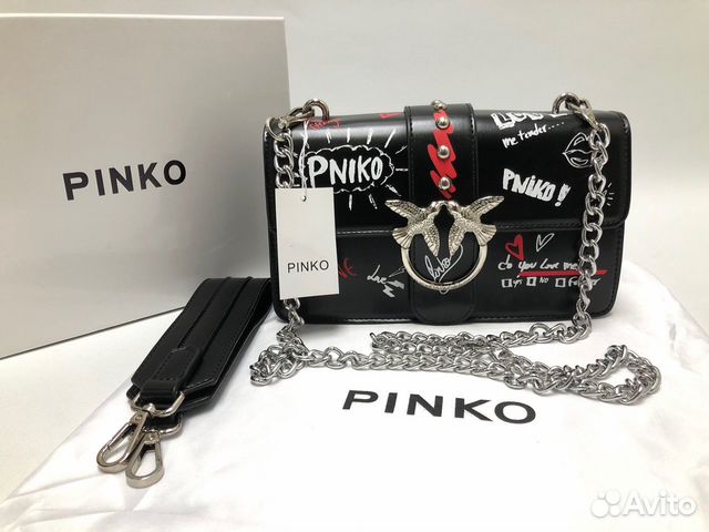 Сумка клатч Pinko Пинко с птицами Сумка клатч Pinko Пинко с птицами