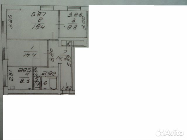 3-к квартира, 71.9 м², 4/5 эт.