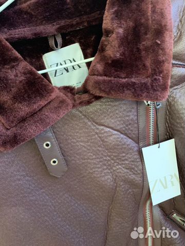 Куртка новая zara дубленка авиатор с этикетками