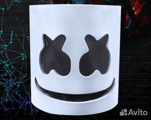 Маска-шлем DJ Маршмеллоу Marshmello полнолицевая