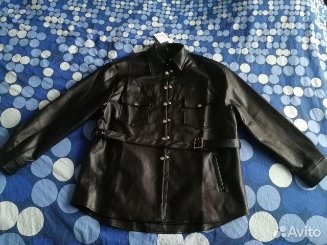 Кожаная рубашка в стиле zara