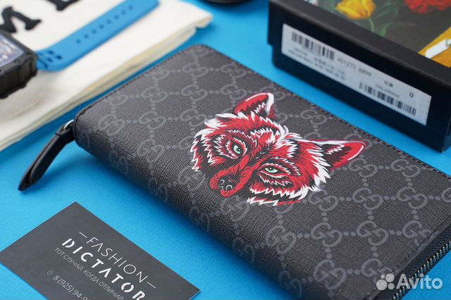 Бумажник портмоне кошелек на молнии клатч Gucci GG