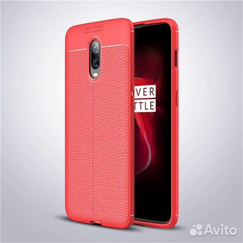 Чехол Litchi Grain для OnePlus 6T (красный) Чехол Litchi Grain для OnePlus 6T (красный)