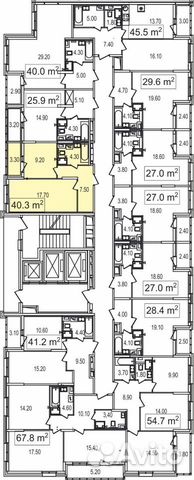 1-к квартира, 40.3 м², 5/25 эт. 1-к квартира, 40.3 м², 5/25 эт.