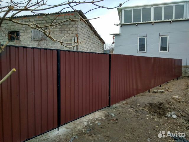 Забор из профнастила без предоплаты под ключ Арт
