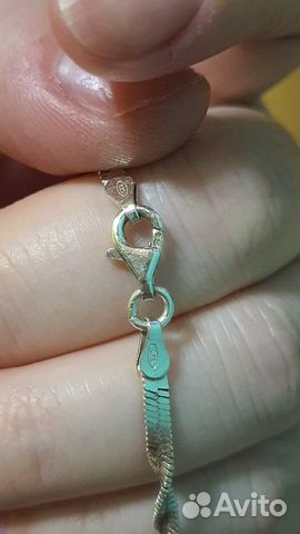 Серебряная цепь колье 50 см алмазная грань