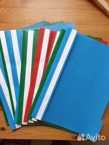Папки-скоросшиватели разных цветов