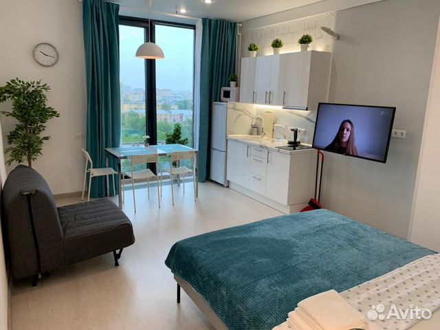 

Квартира-студия, 27 м², 2 кровати