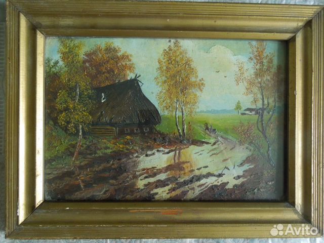 Зотов А.С.1918 г. Пейзаж масло