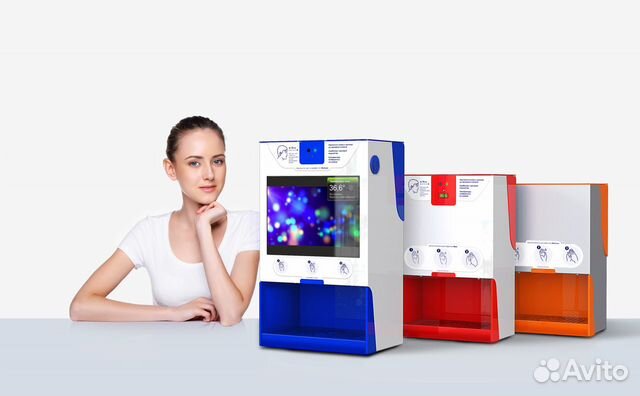 Бесконтактный дезинфектор с измерителем температур