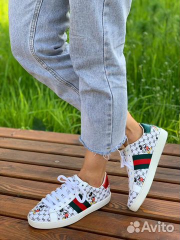 Кеды женские gucci Disney кожа Кеды женские gucci Disney кожа