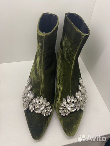 Ботинки Zara бархатные