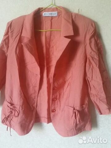 Нежно персиковый летний брючный костюм.Фабричный Нежно персиковый летний брючный костюм.Фабричный