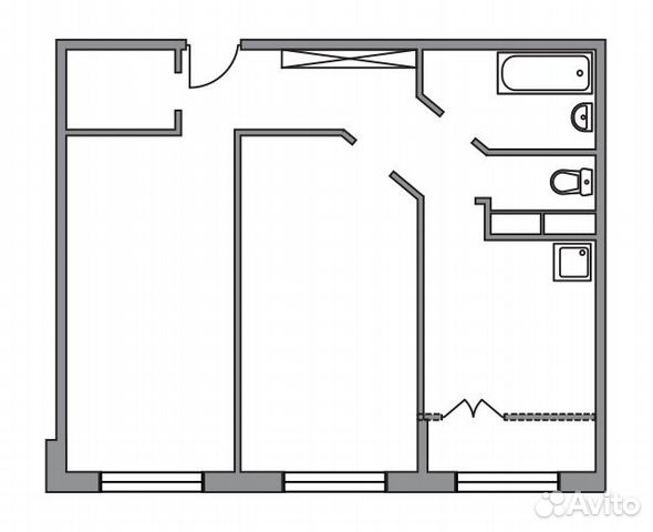 2-к квартира, 54.7 м², 2/9 эт. 2-к квартира, 54.7 м², 2/9 эт.
