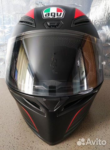 Шлем AGV K1 (ML) multi - warmup matt black/RED Шлем AGV K1 (ML) multi - warmup matt black/RED