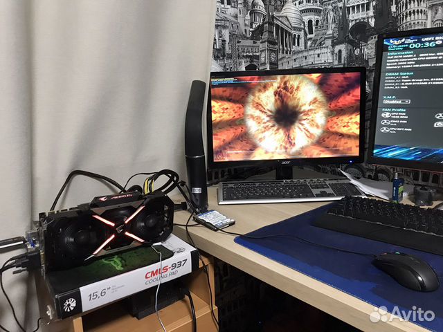 Видеокарта Gtx 1080ti Aorus в хорошем состоянии