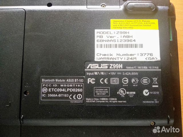 Ноутбук asus Z99H Celeron M M440 1860 Mhz/14.0 Ноутбук asus Z99H Celeron M M440 1860 Mhz/14.0