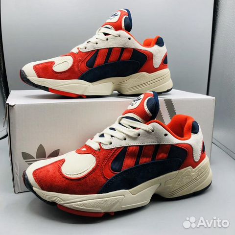 Кроссовки Adidas Yung 1 Red-White красно белые