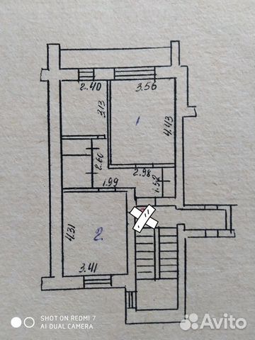 2-к квартира, 49 м², 2/5 эт.