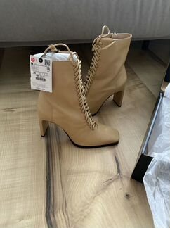 Ботильоны Zara кожаные