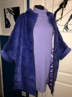 Шуба норковая лаванда трансформер 58/60