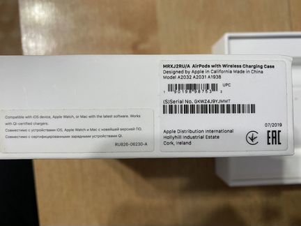 AirPods 2 с беспроводной зарядкой, оригинал