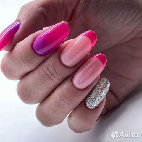 Маникюр+укрепление+гель лак. Наращивание. Педикюр