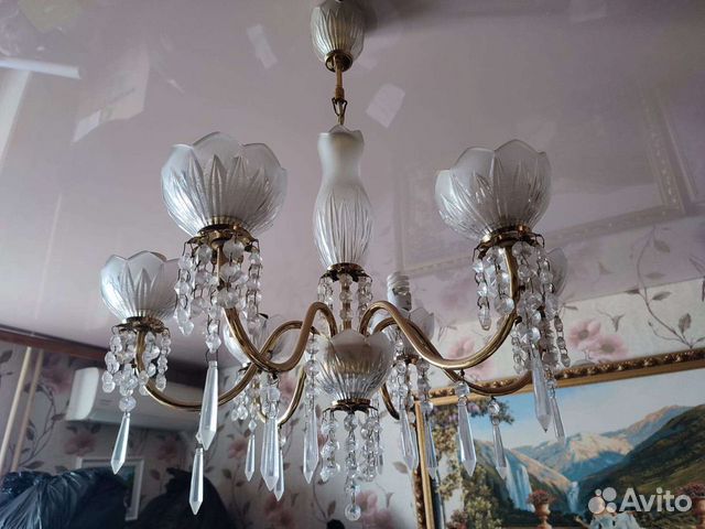 Люстры хрустальные бу СССР