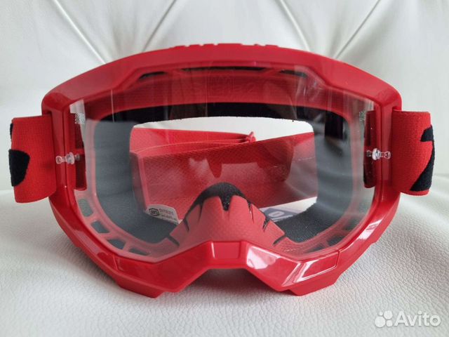 Очки кроссовые 100 Strata 2 Goggle Red/Clear Lens