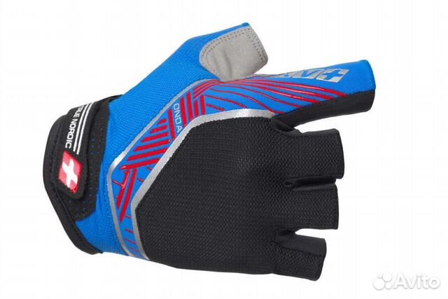 Перчатки KV+ onda, для лыжероллеров синие и черные