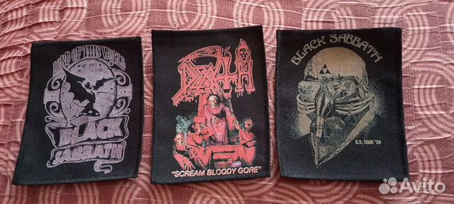 Black Sabbath, Death, Burzum, Gorgoroth - нашивки