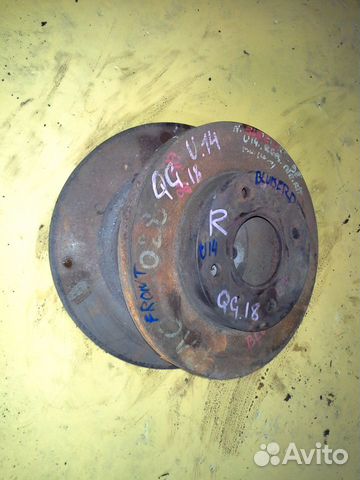 Тормозной диск передний на nissan sunny FB1