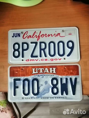Номер авто США, оригинал