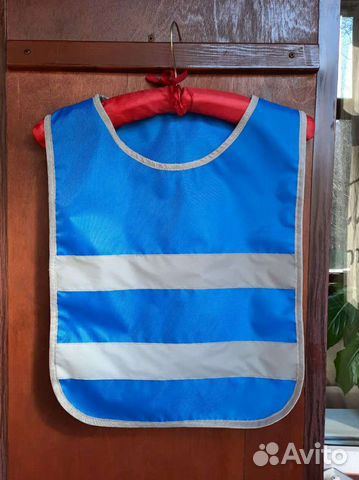 Жилет светоотражающий детский от 3 до 6 лет синий